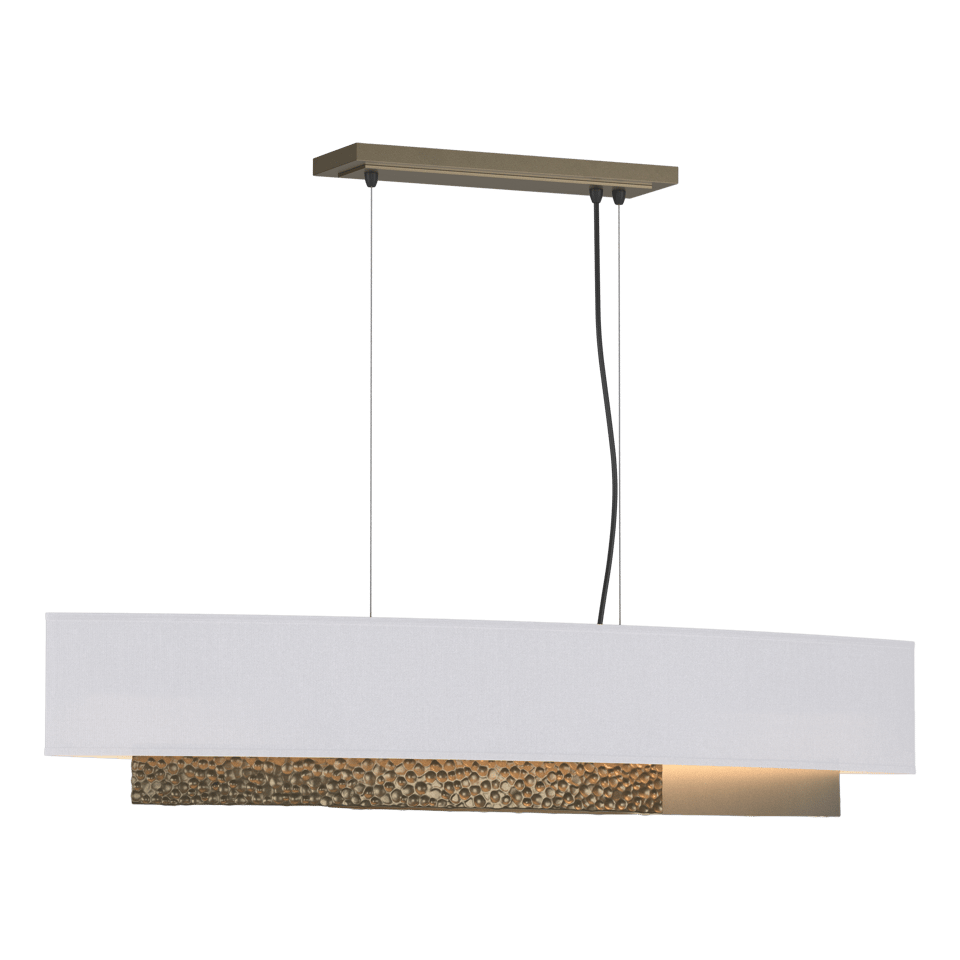 Oceanus Pendant - Soft Gold - Natural Anna Shade by Hubbardton Forge