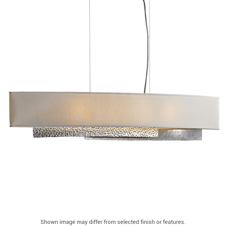 Oceanus Pendant - White - Natural Anna Shade by Hubbardton Forge