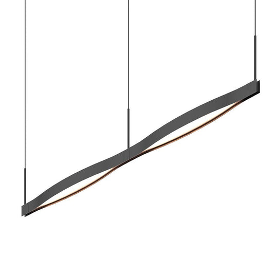 Ola Double Linear LED Pendant - Satin Black by SONNEMAN
