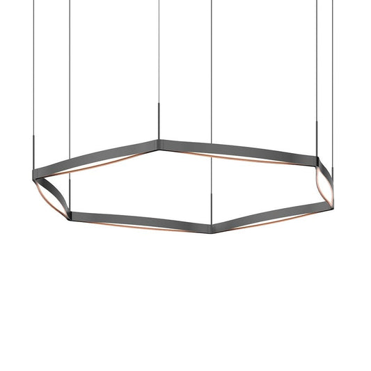 Ola Single Ring LED Pendant - Satin Black by SONNEMAN