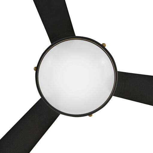 Oliver 62" LED Smart Fan - Matte Black with Heritage Brass Accents by Hinkley Lighting