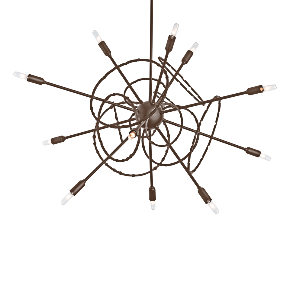 Olympus 12-Light Starburst Pendant - Bronze by Hubbardton Forge