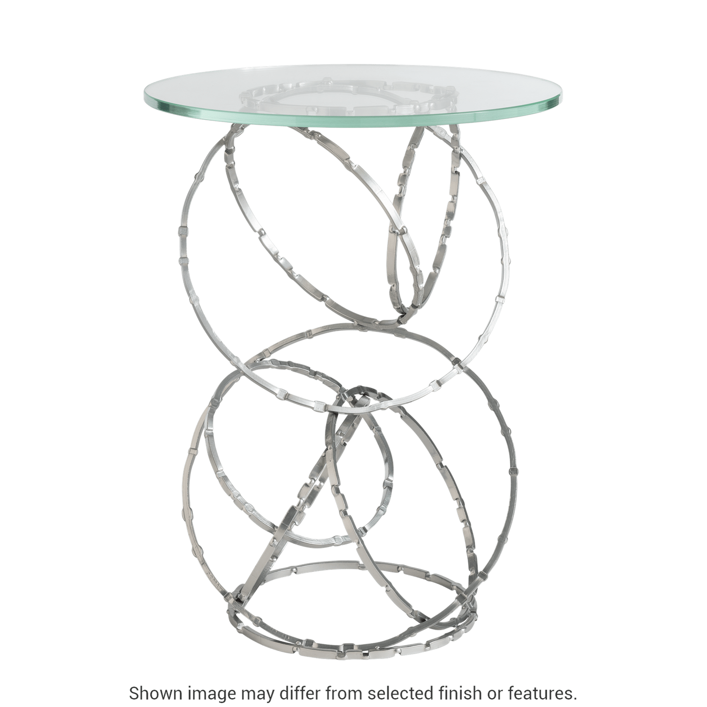 Olympus Glass Top Accent Table - Sterling by Hubbardton Forge