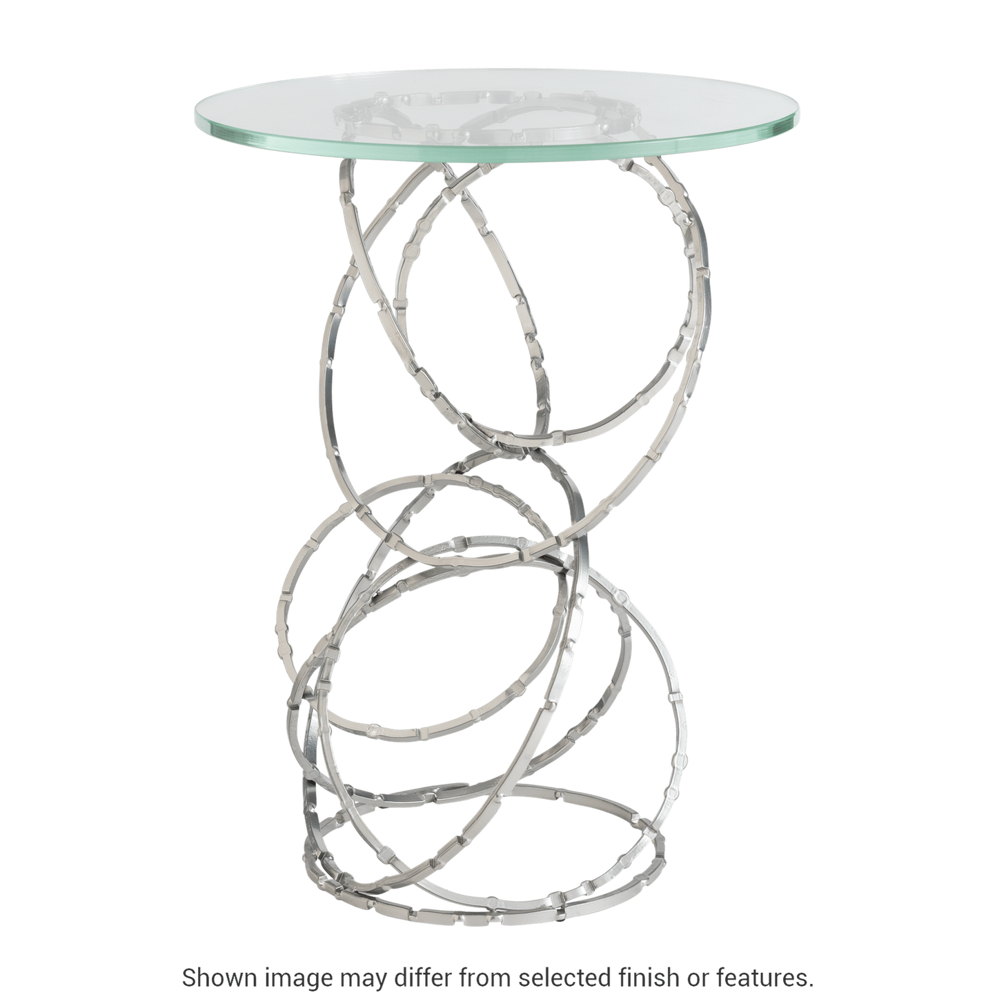 Olympus Glass Top Accent Table - White by Hubbardton Forge