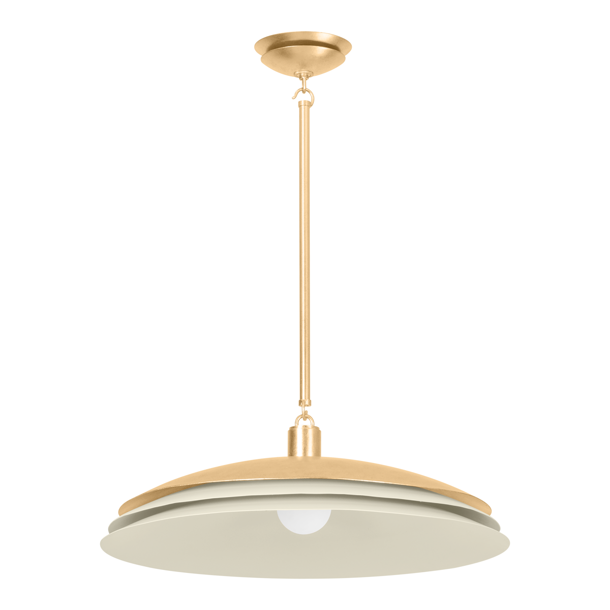 Oneida Pendant - Vintage Gold Leaf/Soft Sand by Hudson Valley Lighting
