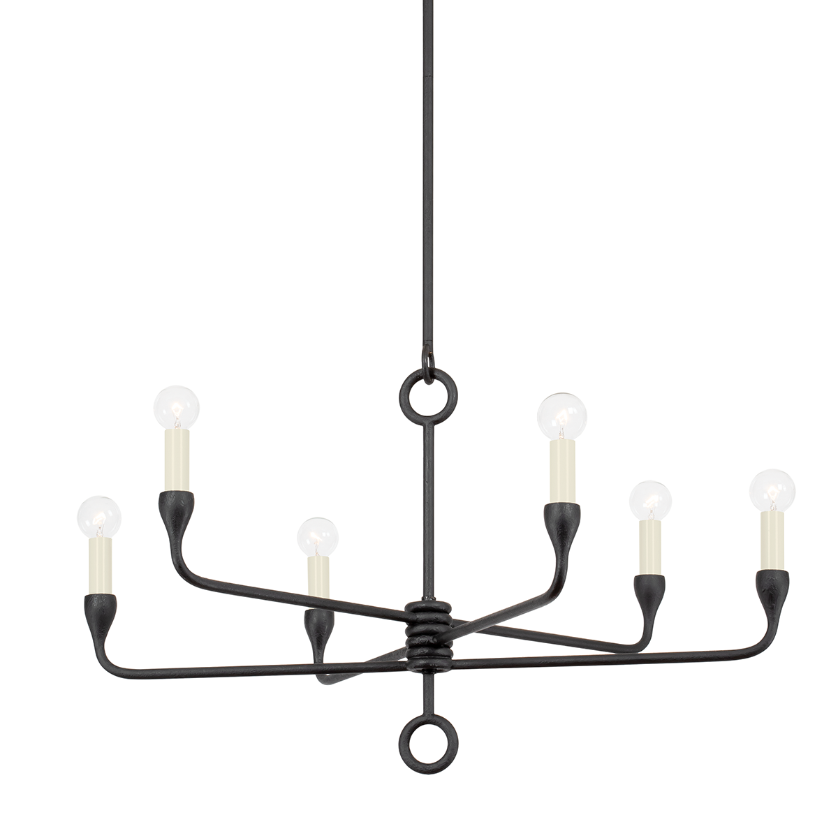 Orson Chandelier - 6-Light - Black Iron - Troy Lighting F9531-BI