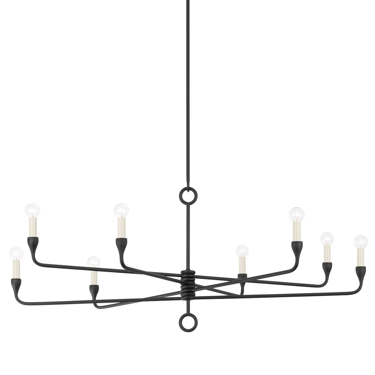 Orson Chandelier - 8-Light - Black Iron - Troy Lighting F9542-BI