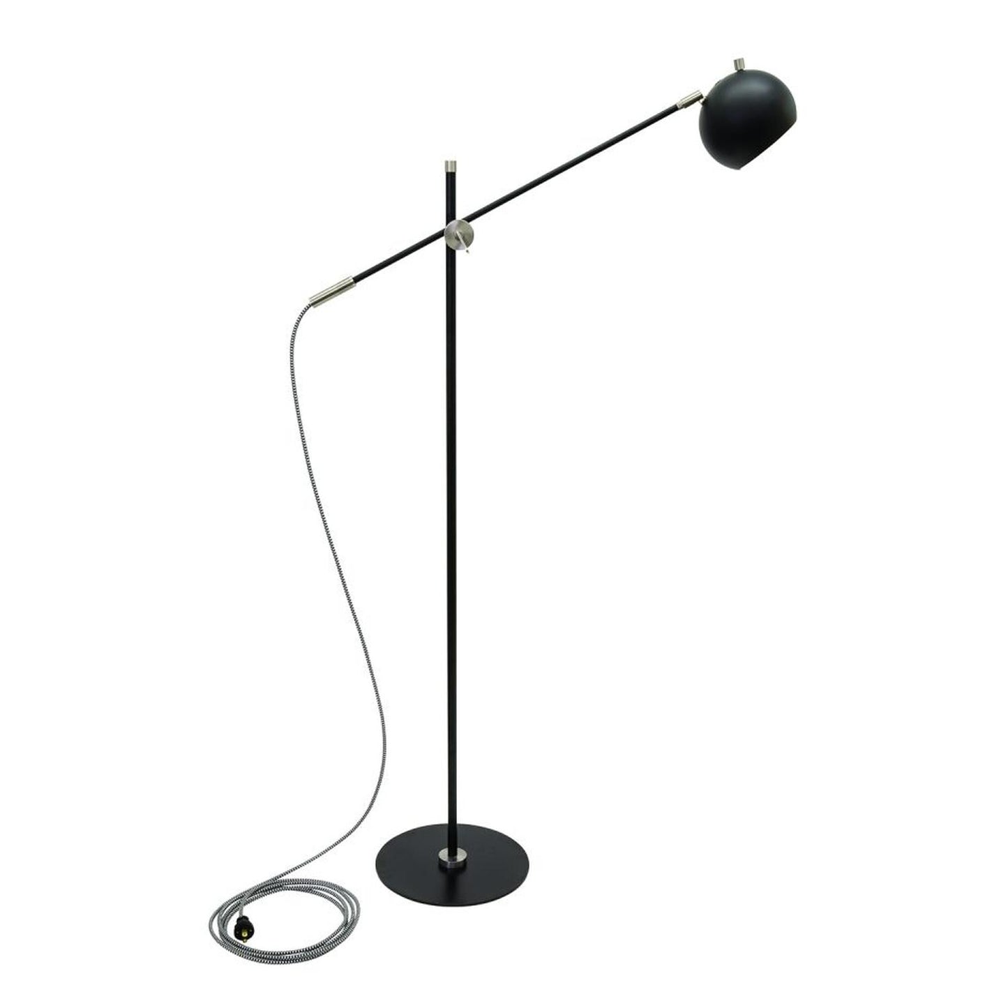 Orwell Floor Lamp - OR700-BLKSN - Black/Satin Nickel by House of Troy