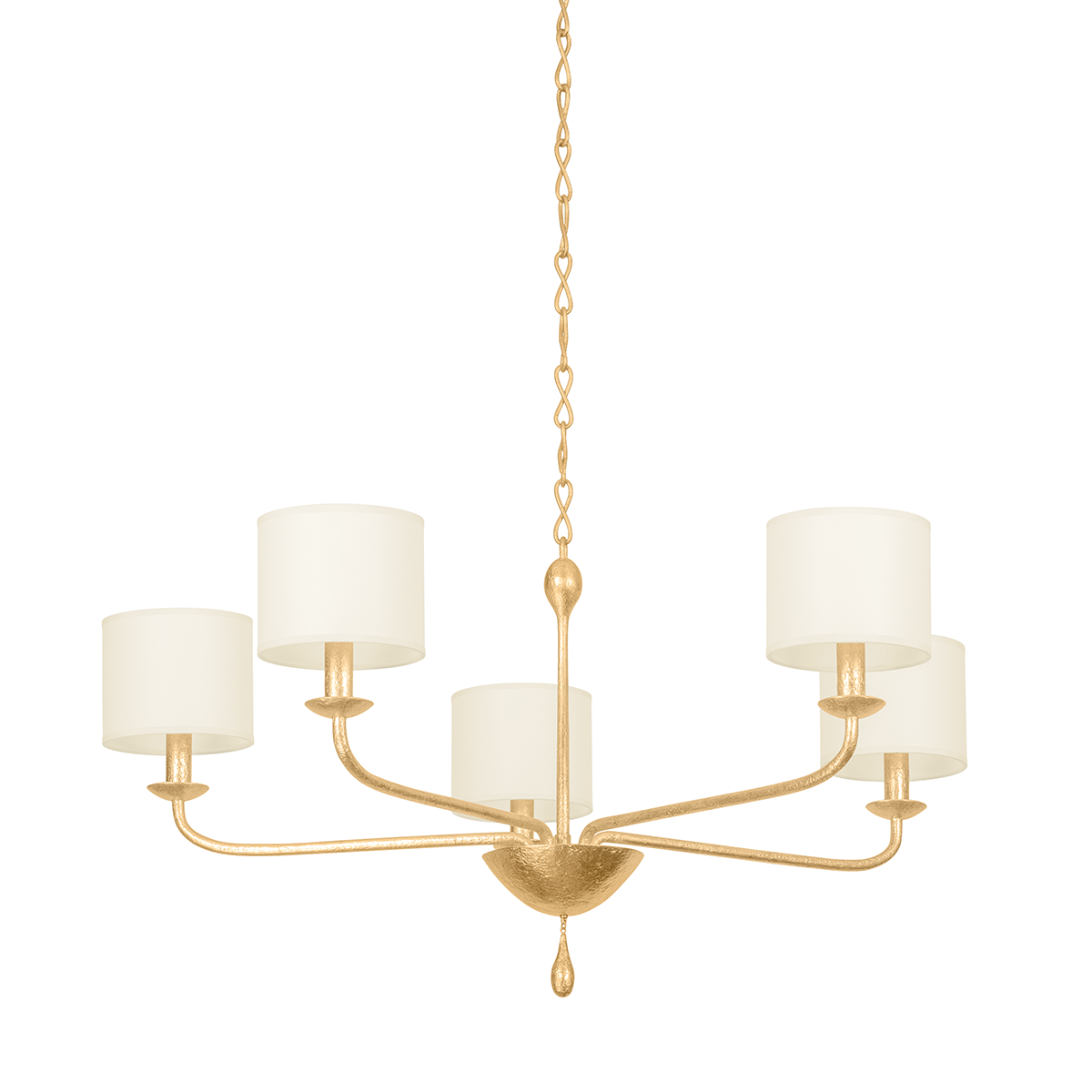 Osmond Chandelier - 5-Light - Vintage Gold Leaf - Troy Lighting F9737-VGL
