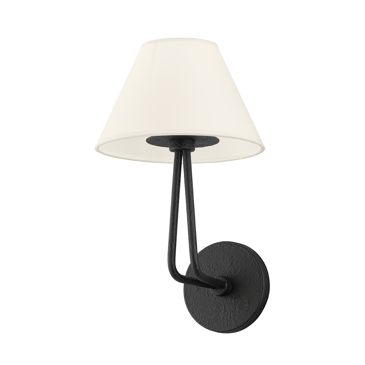 Ozias Wall Sconce - 1-Light - Black Iron - Troy Lighting B2502-BI