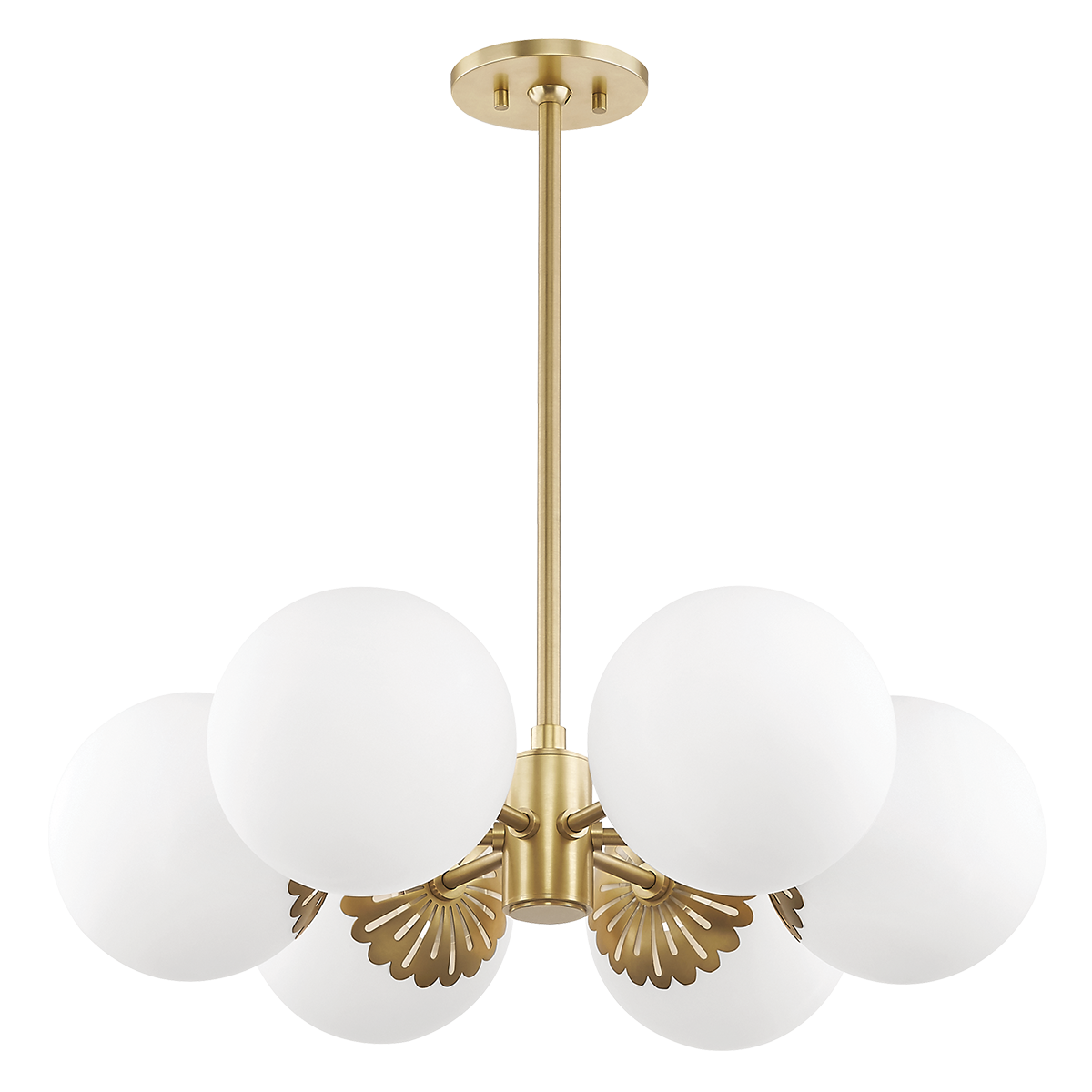 Paige Chandelier - 6-Light - Aged Brass - Mitzi H193806-AGB
