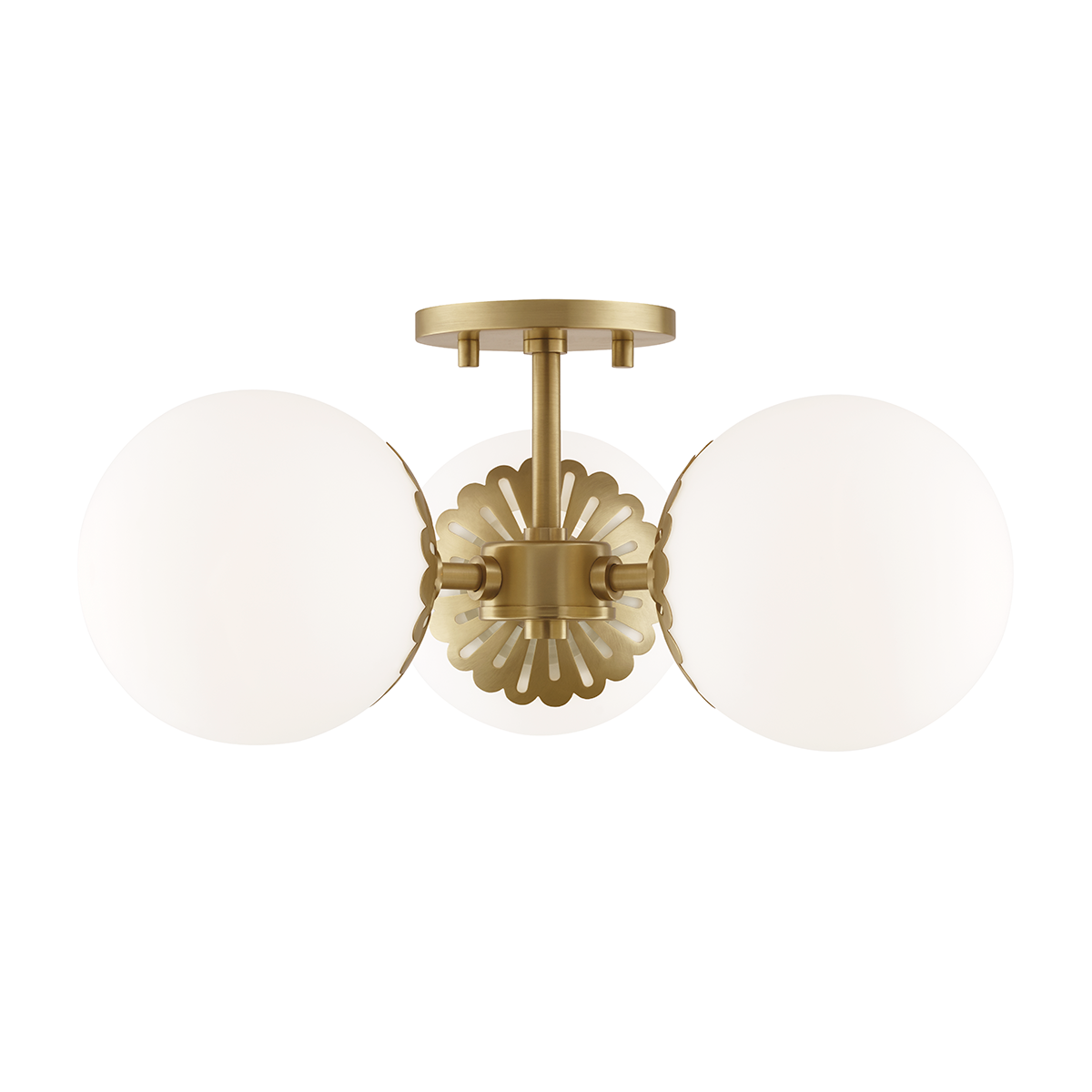 Paige Semi Flush - 3-Light - Aged Brass - Mitzi H193603-AGB