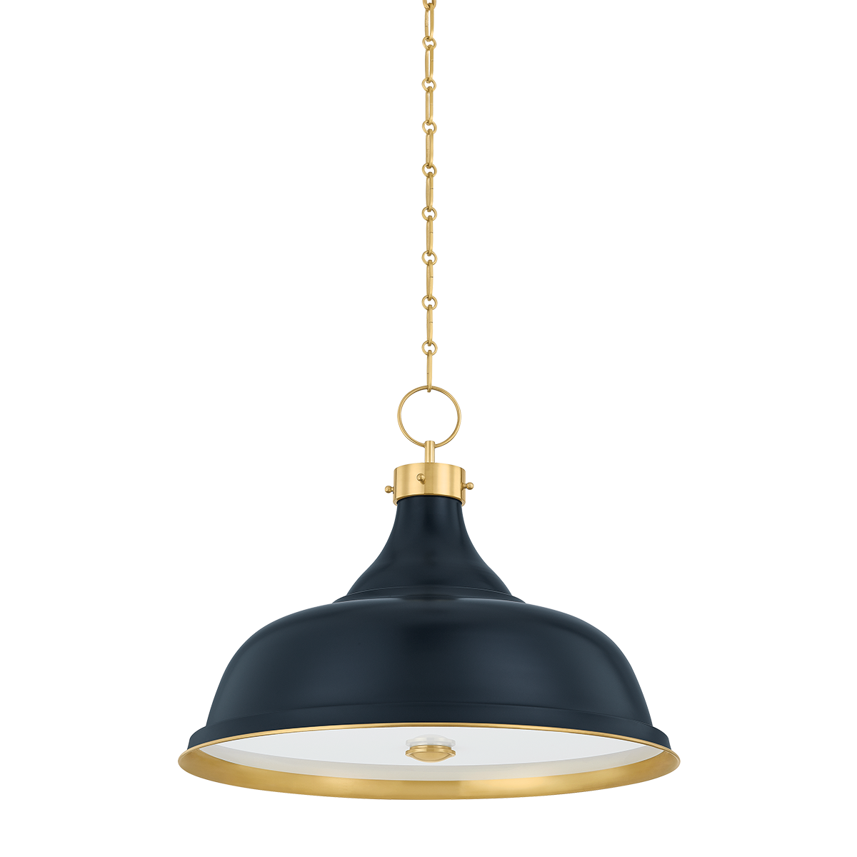 Painted No.1 Pendant - Aged Brass/Distressed Bronze by Hudson Valley Lighting