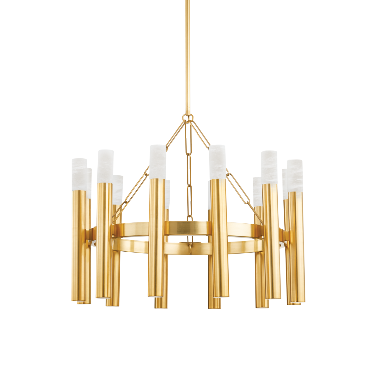 Pali Chandelier - 12-Light - Aged Brass by Hudson Valley Lighting