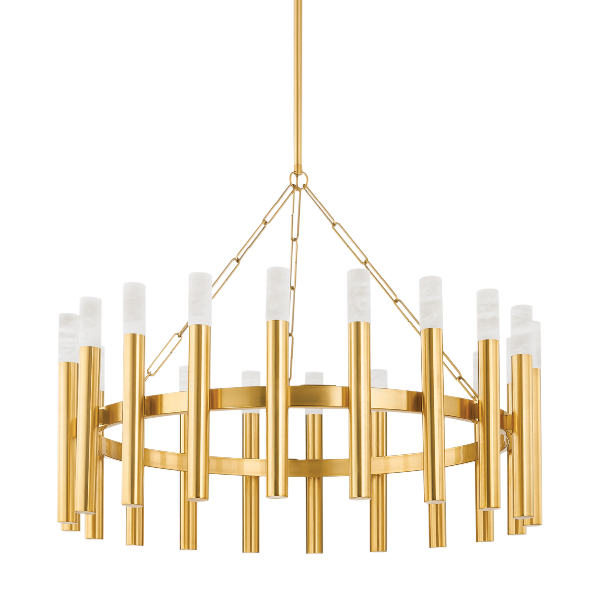 Pali Chandelier - 20-Light - Aged Brass by Hudson Valley Lighting