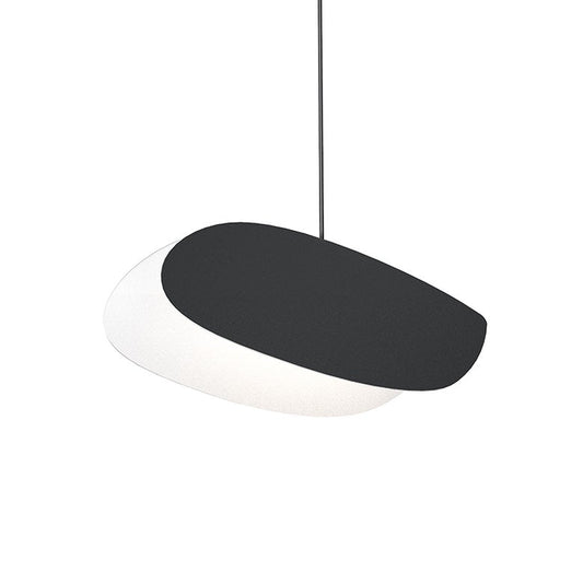 Papillons Oval LED Single Pendant - Satin Black by SONNEMAN