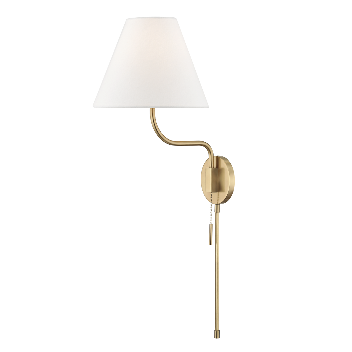 Patti Plug-In Sconce - 1-Light - Aged Brass - Mitzi HL240101-AGB