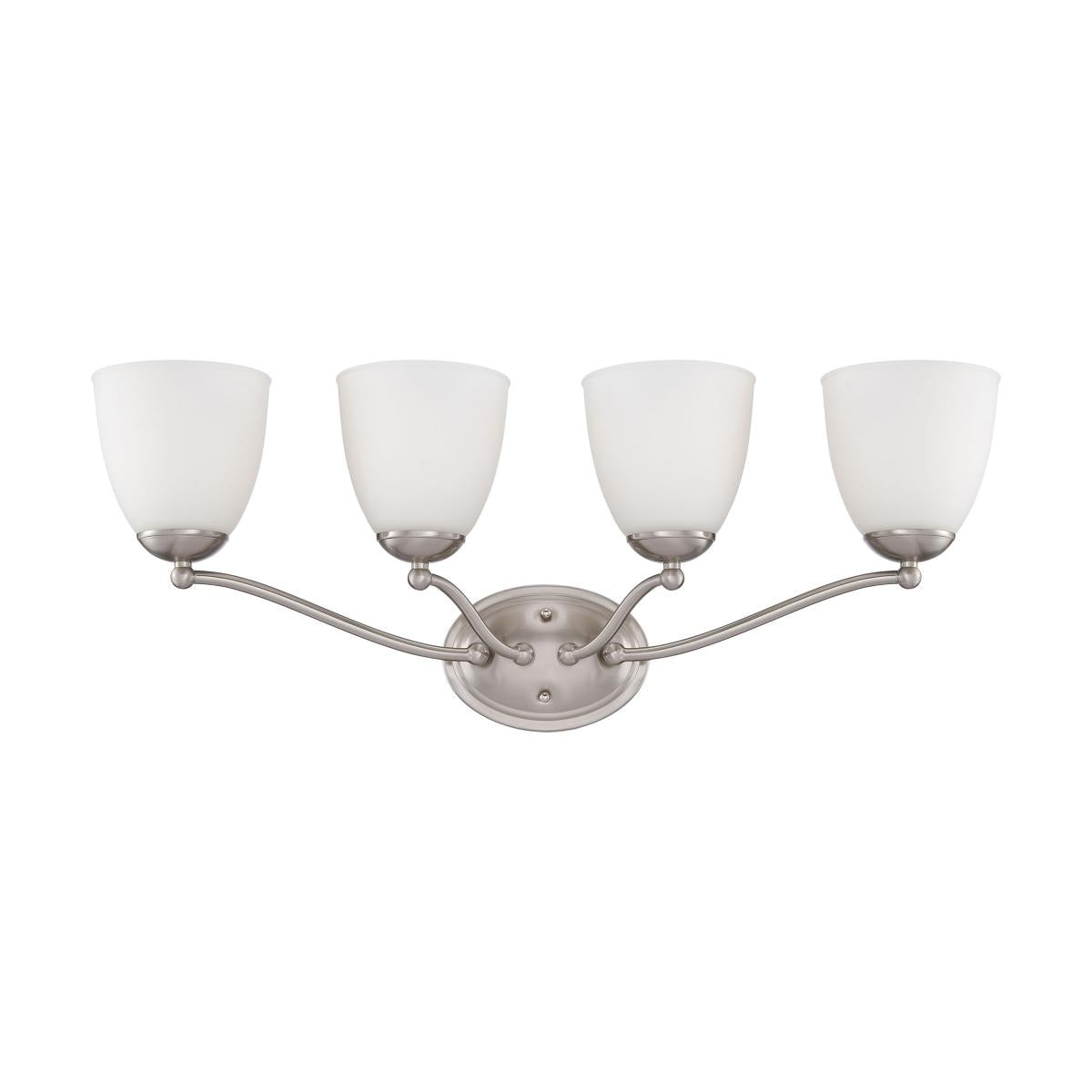 Patton - 4 Light Vanity with Frosted Glass - Brushed Nickel Finish - Satco 60-5034