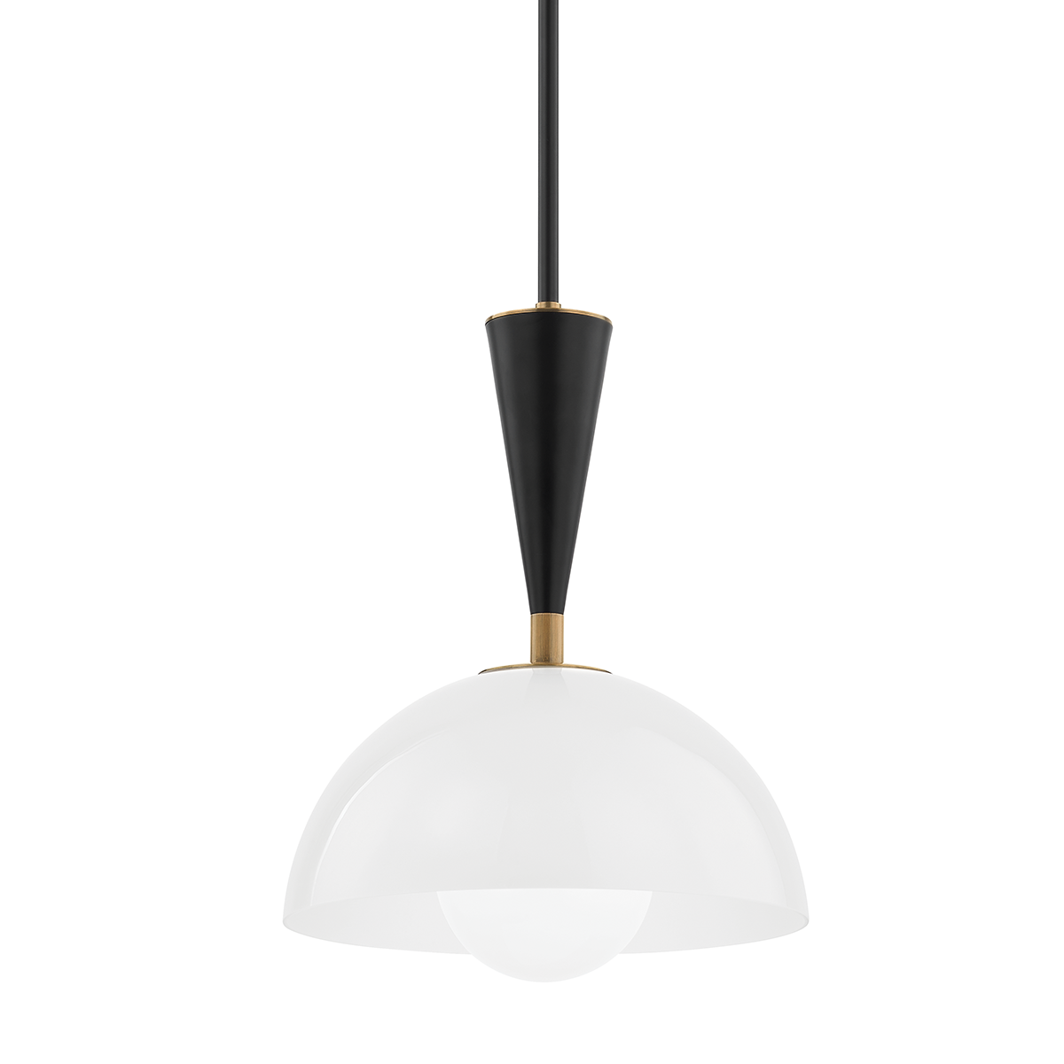 Payson Pendant - 1-Light - Patina Brass - Troy Lighting F1512-PBR/SBK