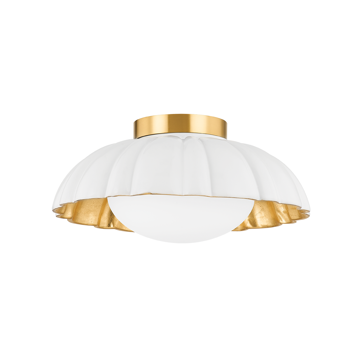 Penelope Flush Mount - 1-Light - Aged Brass - Mitzi H666501-AGB/CSW