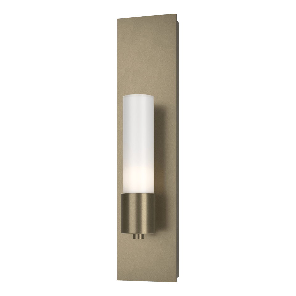 Pillar 1-Light Sconce - Soft Gold - Opal Glass by Hubbardton Forge