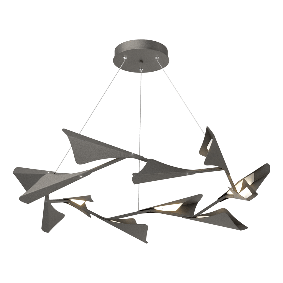Plume 12-Light LED Pendant - Natural Iron by Hubbardton Forge