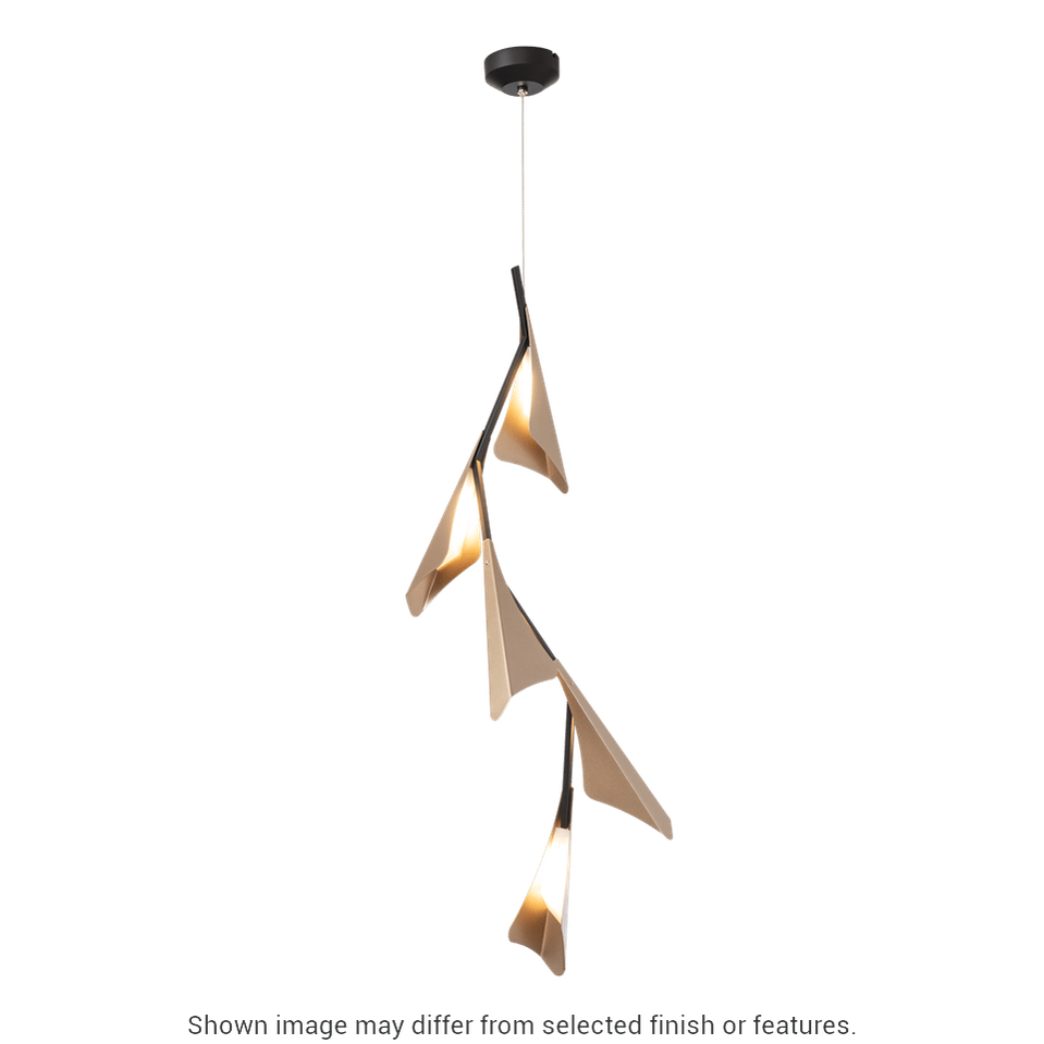 Plume 5-Light LED Pendant - White by Hubbardton Forge