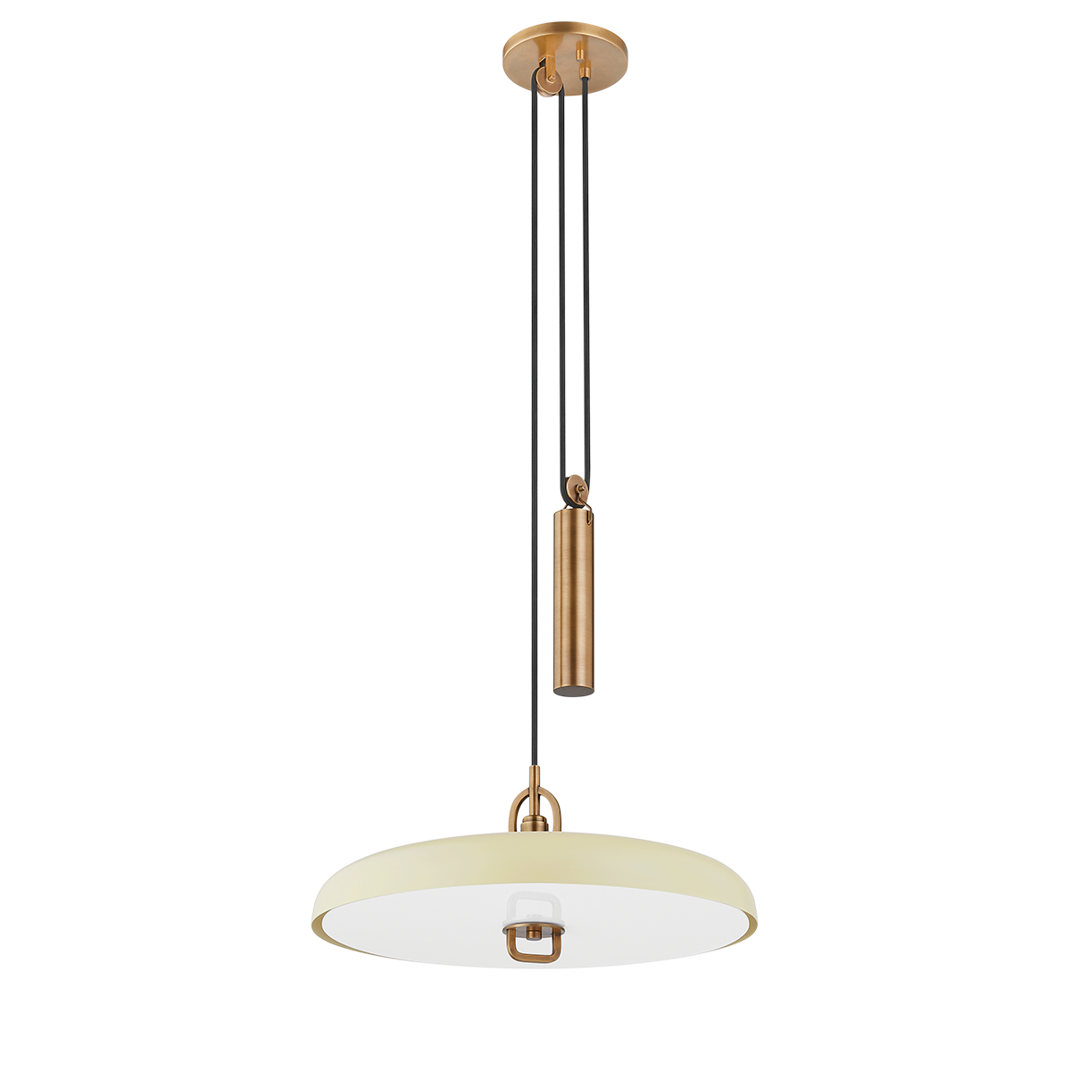Plummet Pendant - 1-Light - Patina Brass/ Soft Sand - Troy Lighting F1618-PBR/SSD