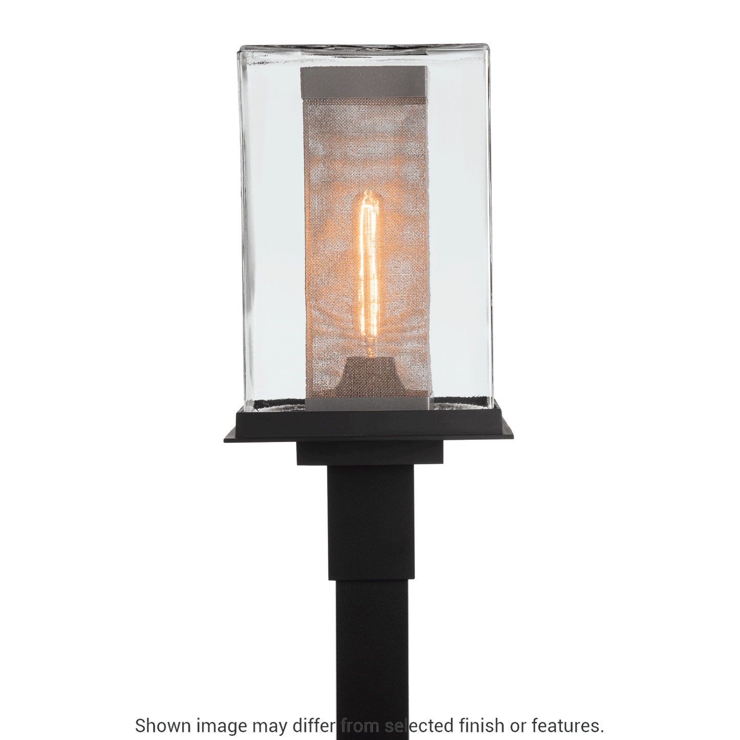Polaris Outdoor Post Light - White - Outdoor Silver Accent by Hubbardton Forge