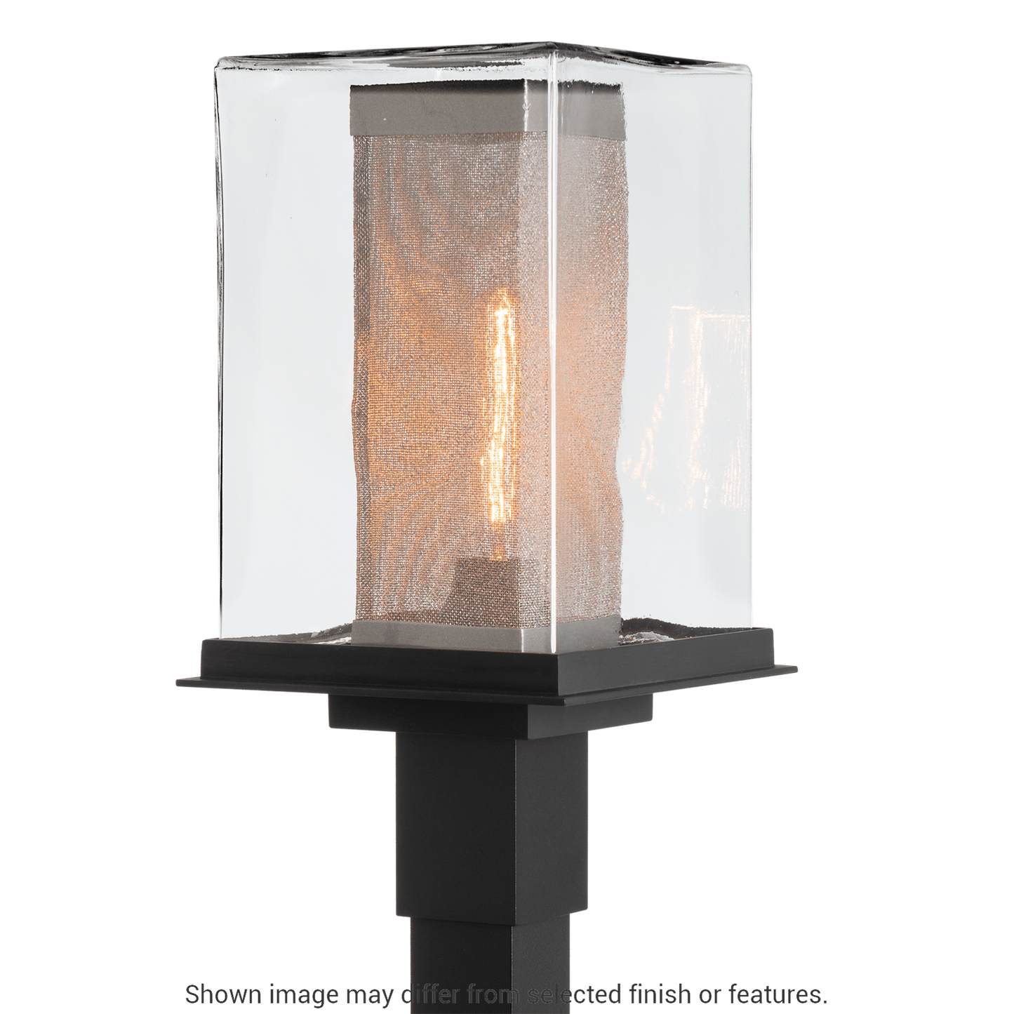 Polaris Outdoor Post Light - White - Outdoor Silver Accent by Hubbardton Forge