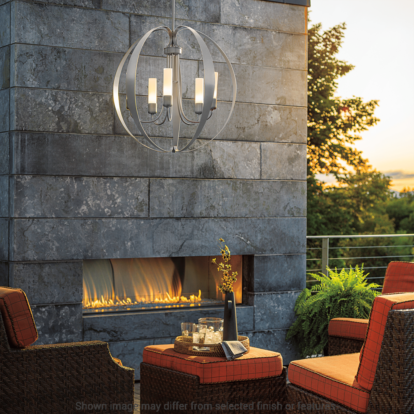 Pomme Outdoor Pendant - White - Opal Glass by Hubbardton Forge
