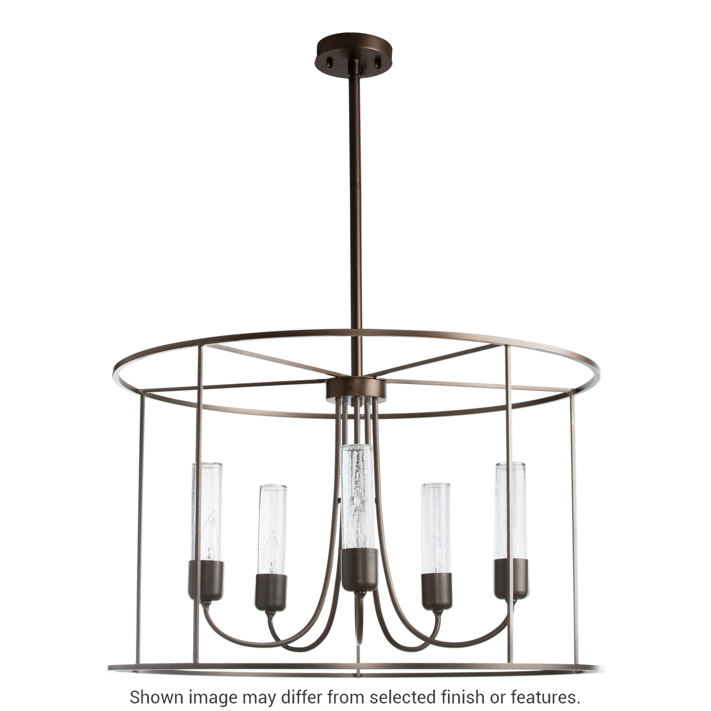 Portico Drum Outdoor Pendant - White - Opal Glass by Hubbardton Forge