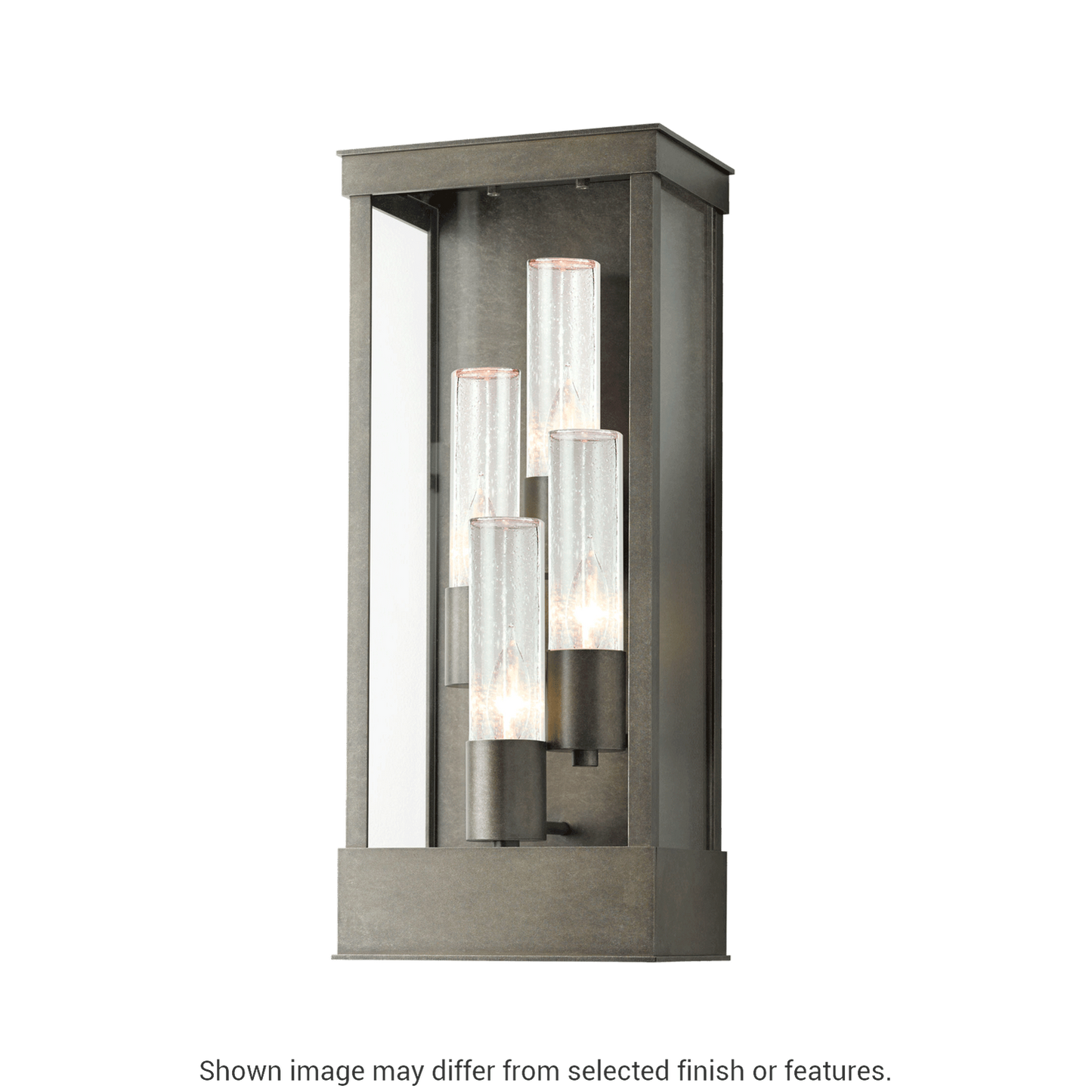 Portico Large Outdoor Sconce - White - Clear Seeded Glass by Hubbardton Forge