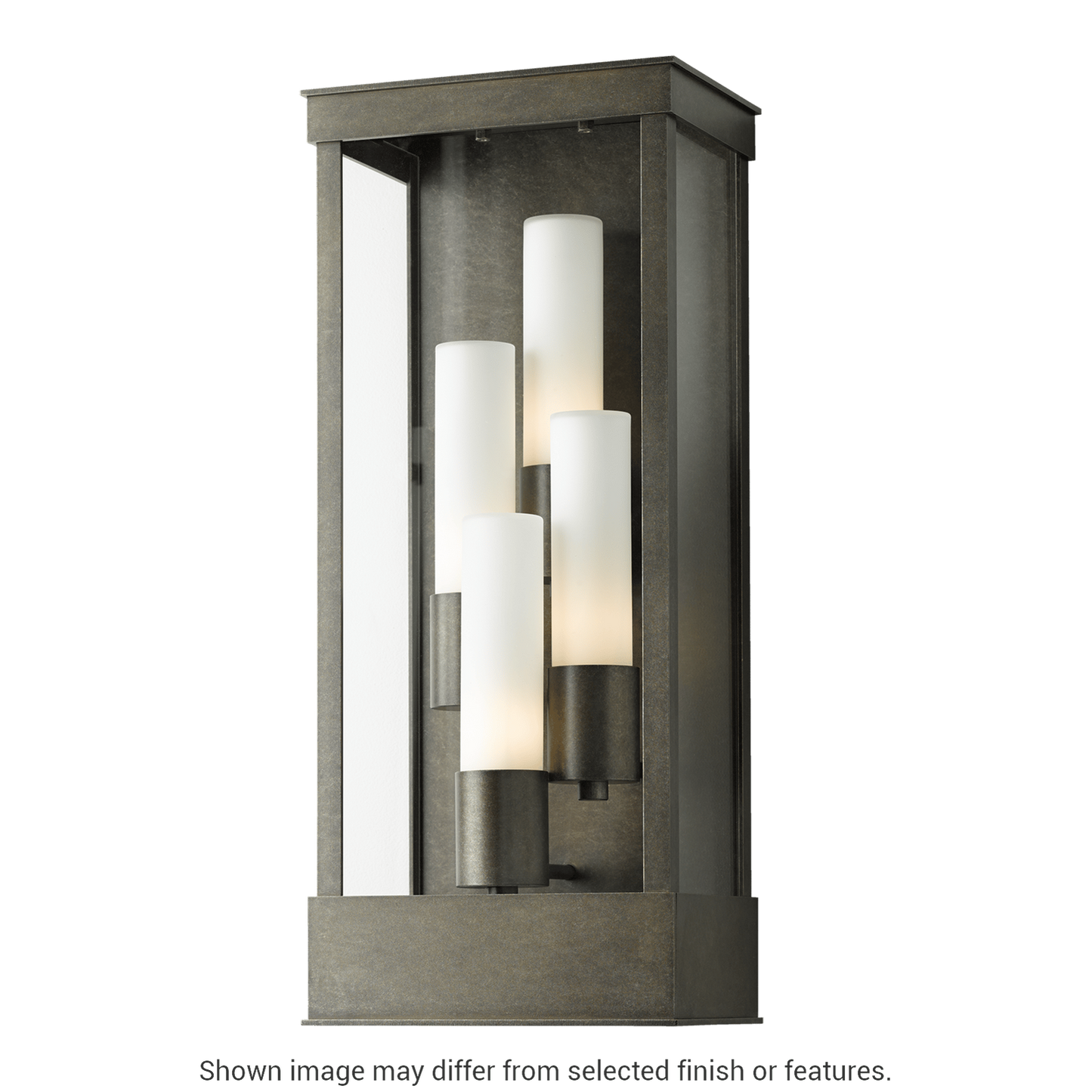 Portico Large Outdoor Sconce - White - Clear Seeded Glass by Hubbardton Forge