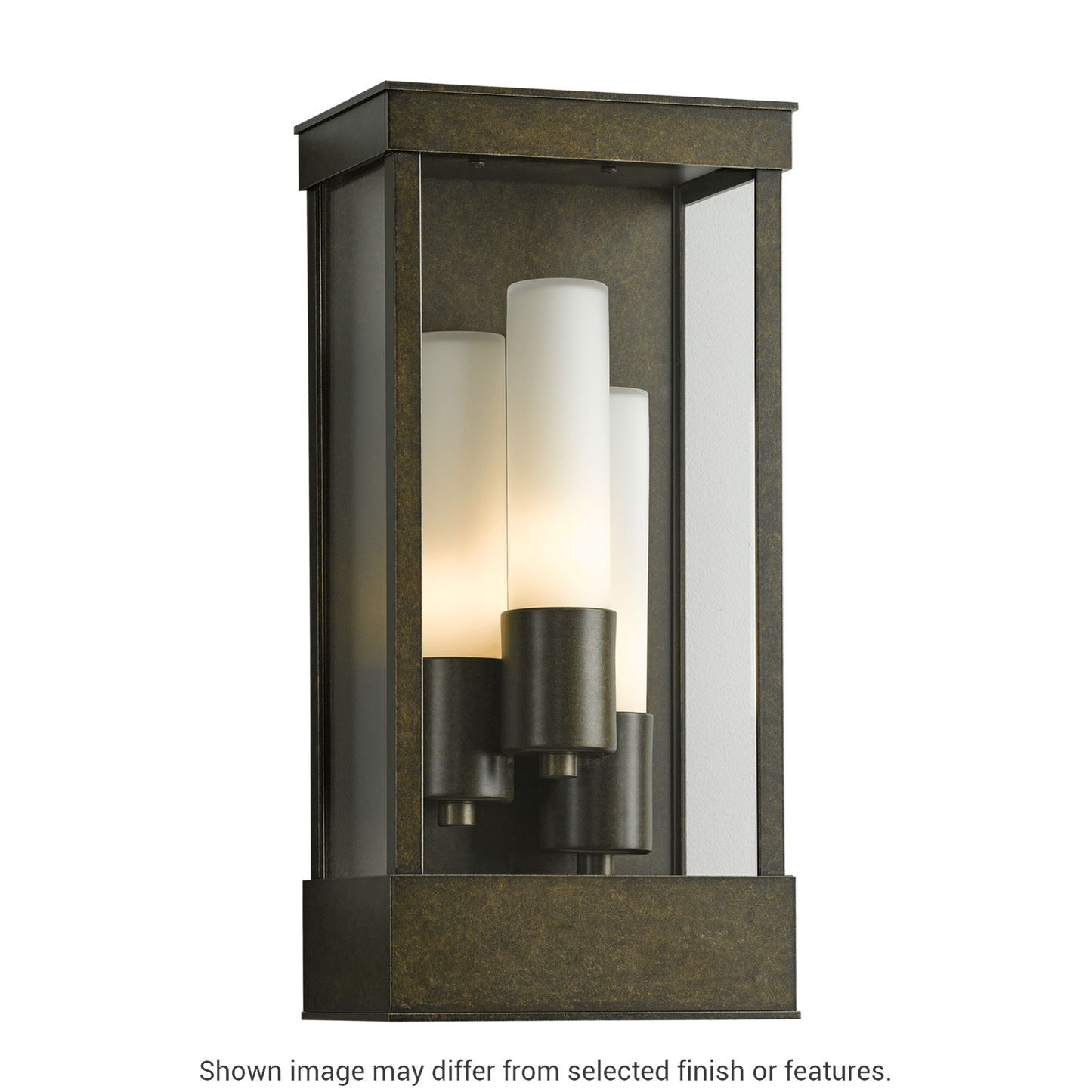 Portico Outdoor Sconce - White - Clear Seeded Glass by Hubbardton Forge