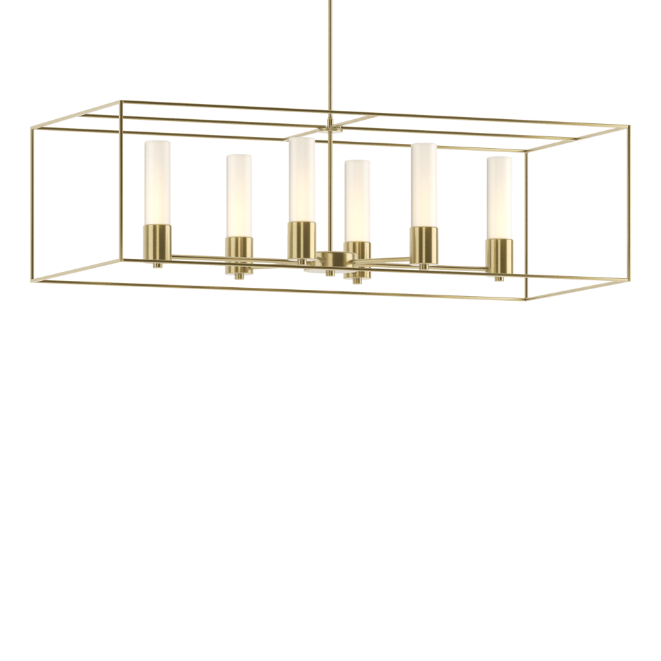 Portico Pendant - Modern Brass - Opal Glass by Hubbardton Forge