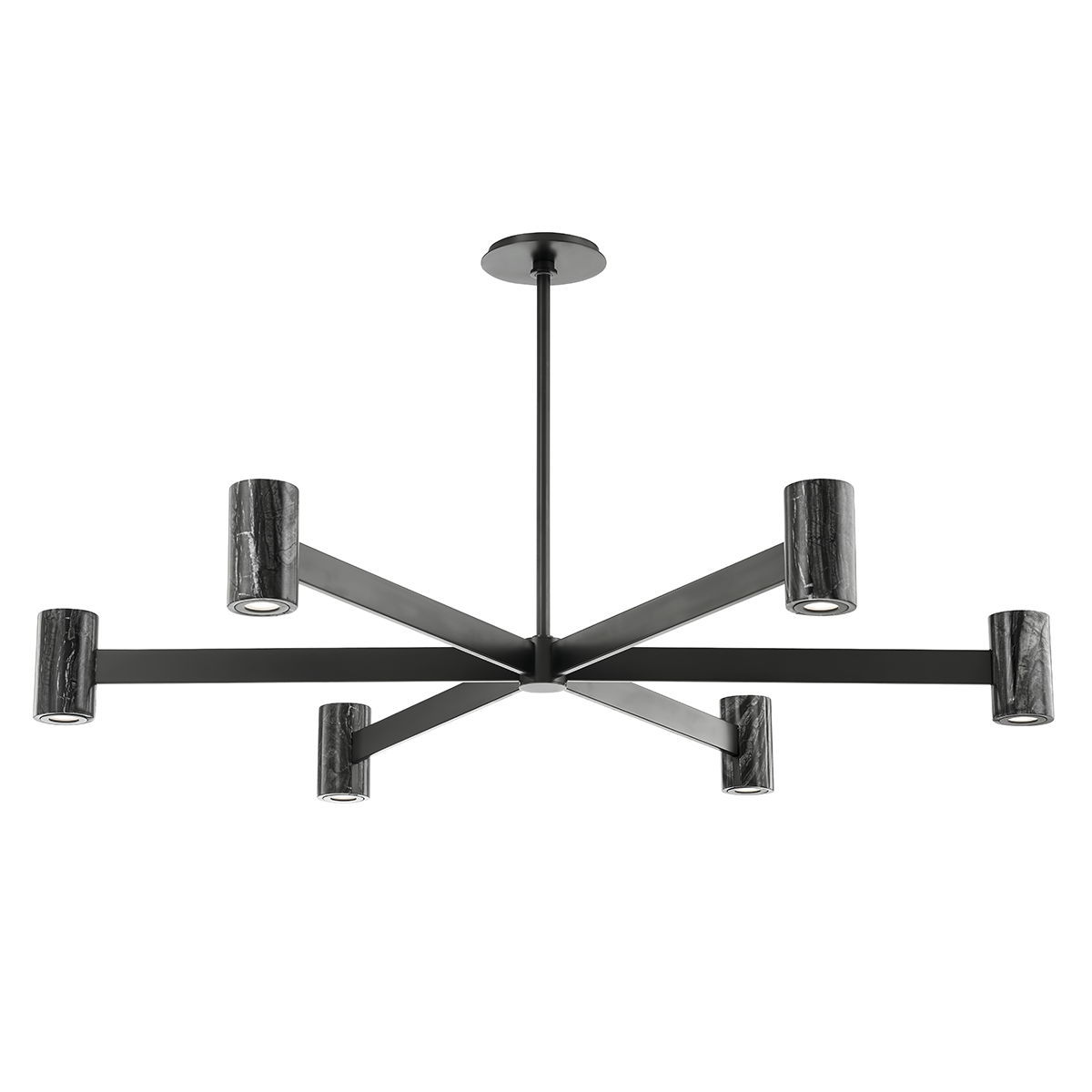Predock Chandelier - 6-Light - Black Brass by Hudson Valley Lighting