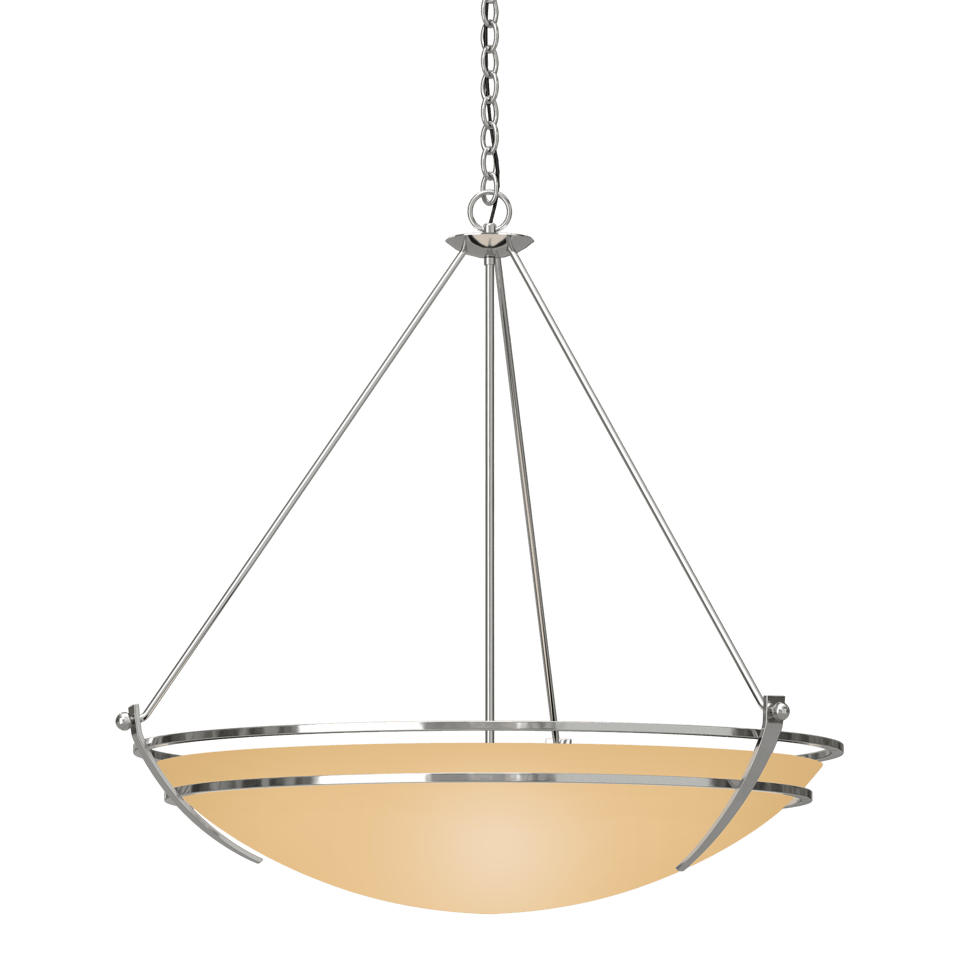 Presidio Tryne Large Scale Pendant - Sterling - Sand Glass by Hubbardton Forge