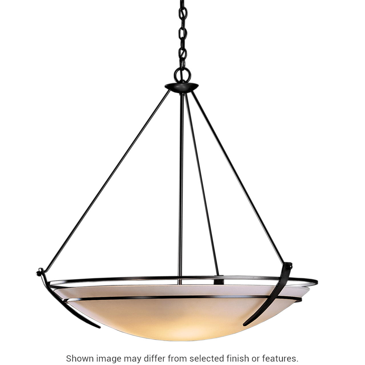 Presidio Tryne Large Scale Pendant - White - Sand Glass by Hubbardton Forge
