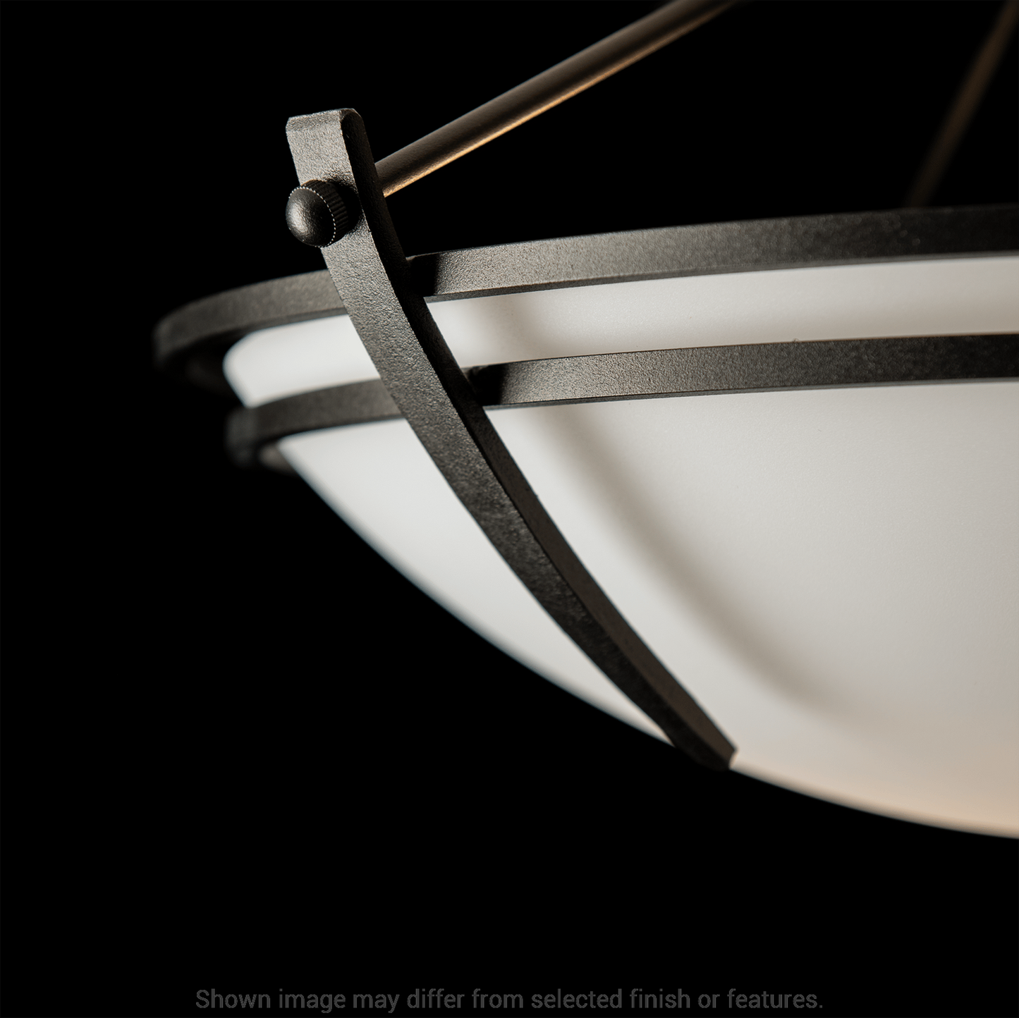 Presidio Tryne Small Semi-Flush - White - Sand Glass by Hubbardton Forge