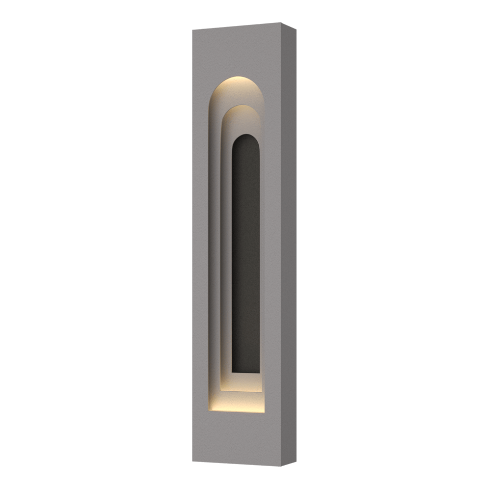 Procession Arch Large Outdoor Sconce - Coastal Burnished Steel - Natural Iron Accent by Hubbardton Forge