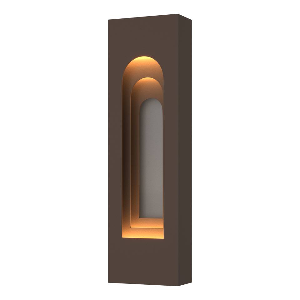 Procession Arch Small Outdoor Sconce - Coastal Bronze - Coastal Burnished Steel Accent by Hubbardton Forge