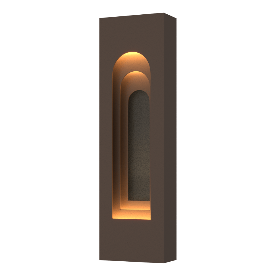 Procession Arch Small Outdoor Sconce - Coastal Bronze - Natural Iron Accent by Hubbardton Forge