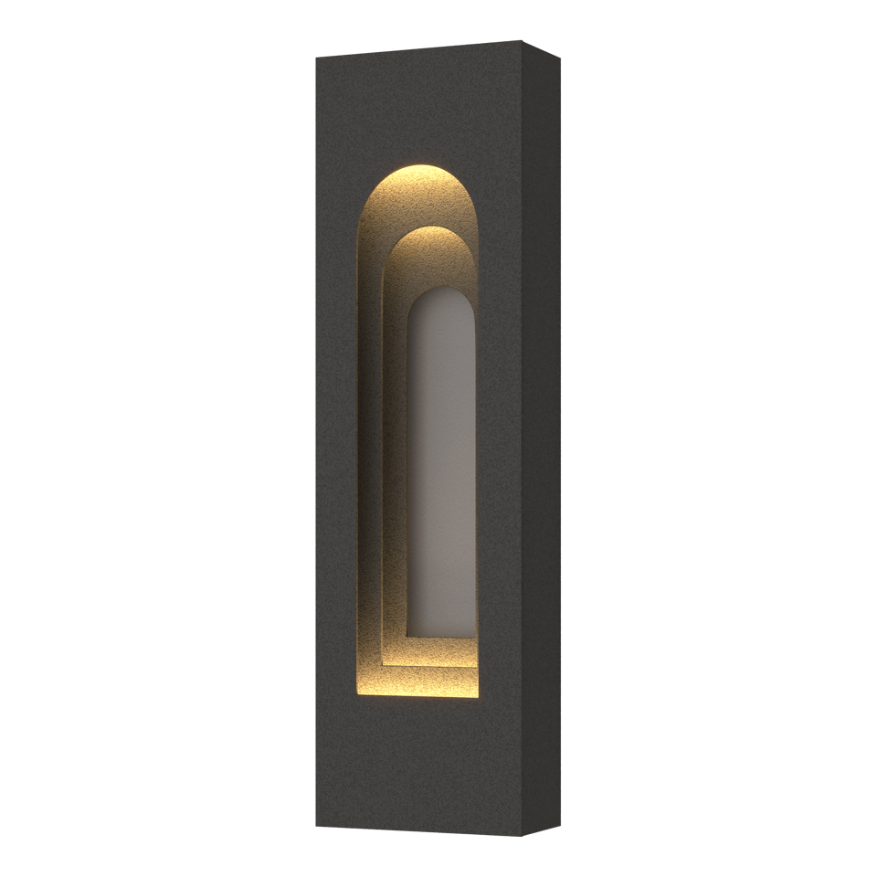 Procession Arch Small Outdoor Sconce - Natural Iron - Coastal Burnished Steel Accent by Hubbardton Forge