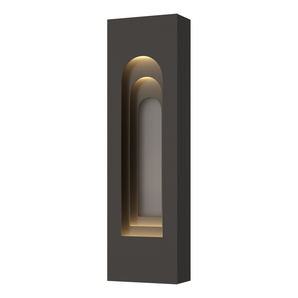 Procession Arch Small Outdoor Sconce - Oil Rubbed Bronze - Coastal Burnished Steel Accent by Hubbardton Forge