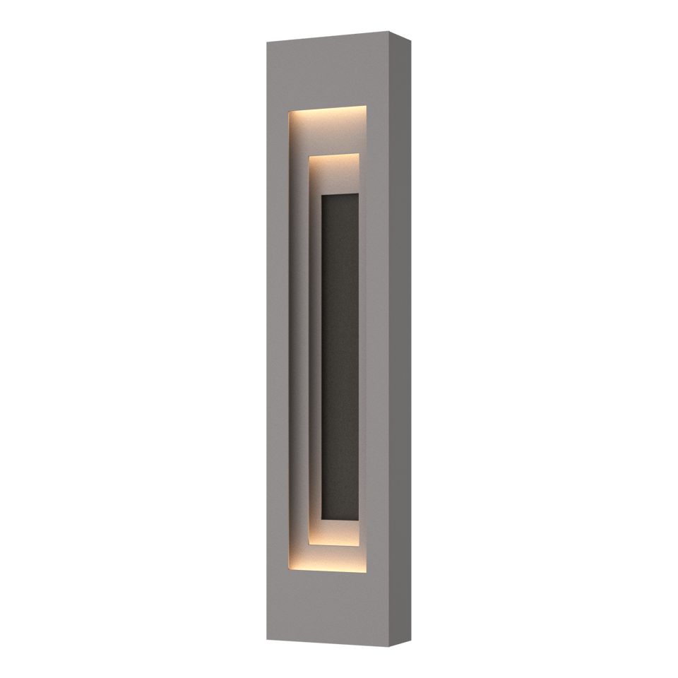 Procession Large Outdoor Sconce - Coastal Burnished Steel - Natural Iron Accent by Hubbardton Forge