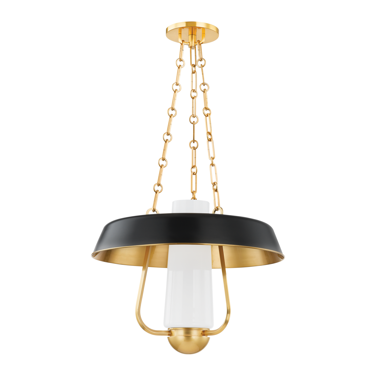 Provincetown Lantern - Aged Brass/Soft Black by Hudson Valley Lighting
