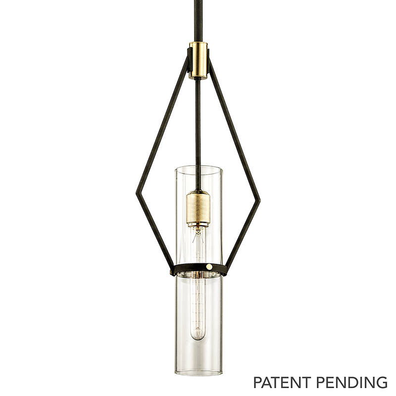 Raef Pendant - 1-Light - Textured Bronze Brushed Brass - Troy Lighting F6314-TBZ/BBA