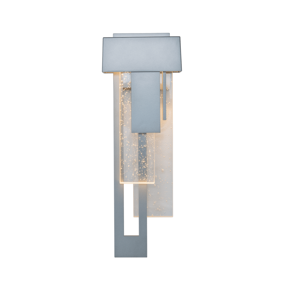 Rainfall LED Outdoor Sconce - Coastal Burnished Steel - Left-Facing by Hubbardton Forge