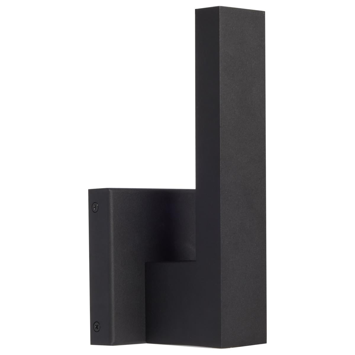 Raven LED Outdoor Sconce - 10 Inch - Textured Matte Black Finish - 8 Watts - 3000K - Satco 62-1425